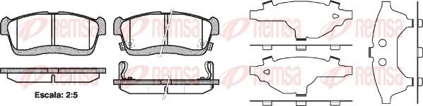 Remsa 0724.42 - Комплект спирачно феродо, дискови спирачки vvparts.bg