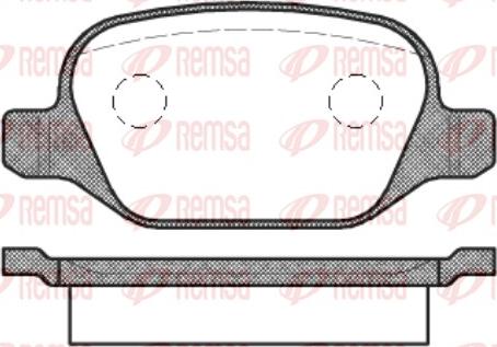 Remsa 0727.10 - Комплект спирачно феродо, дискови спирачки vvparts.bg