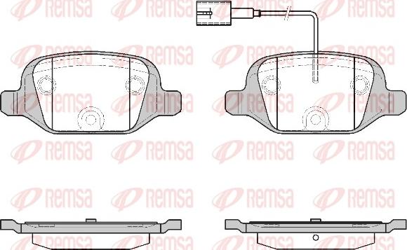 Remsa 0727.12 - Комплект спирачно феродо, дискови спирачки vvparts.bg