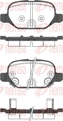 Remsa 0727.32 - Комплект спирачно феродо, дискови спирачки vvparts.bg