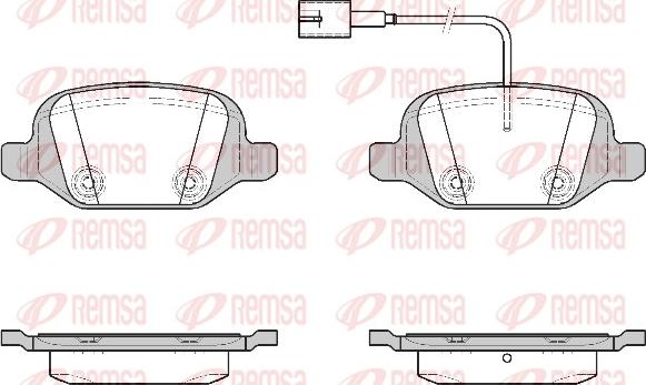 Remsa 0727.22 - Комплект спирачно феродо, дискови спирачки vvparts.bg