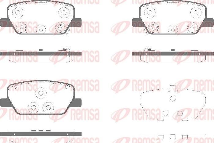 Remsa 1911.02 - Комплект спирачно феродо, дискови спирачки vvparts.bg