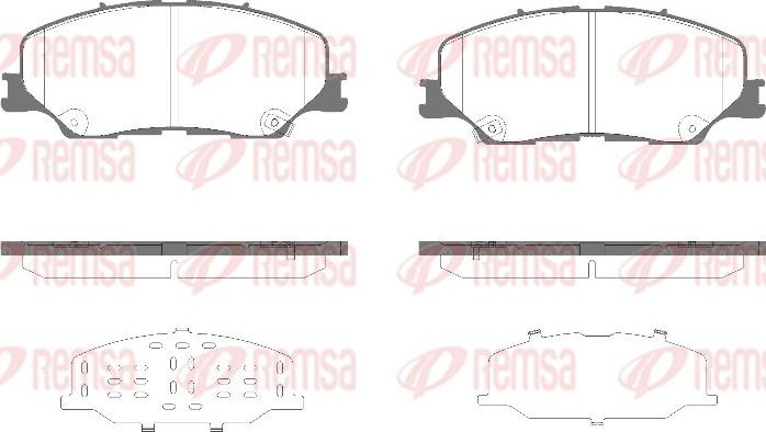 Remsa 1975.04 - Комплект спирачно феродо, дискови спирачки vvparts.bg