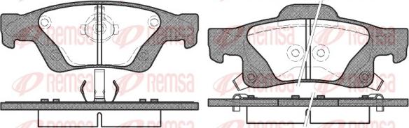 Remsa 1446.02 - Комплект спирачно феродо, дискови спирачки vvparts.bg