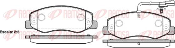 Remsa 1442.01 - Комплект спирачно феродо, дискови спирачки vvparts.bg