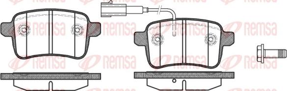 Remsa 1450.02 - Комплект спирачно феродо, дискови спирачки vvparts.bg