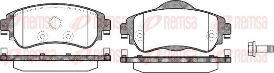 Remsa 1464.08 - Комплект спирачно феродо, дискови спирачки vvparts.bg