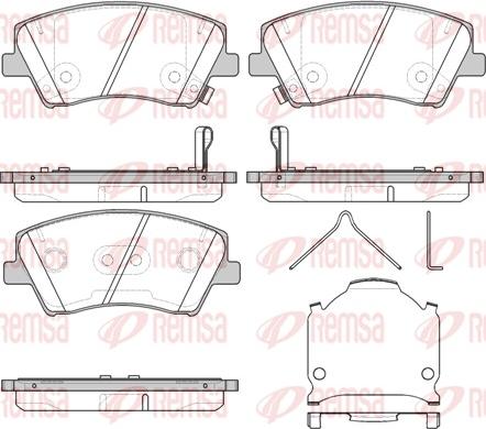 Remsa 1412.04 - Комплект спирачно феродо, дискови спирачки vvparts.bg