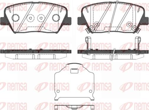 Remsa 1412.02 - Комплект спирачно феродо, дискови спирачки vvparts.bg