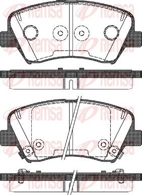 Remsa 1412.32 - Комплект спирачно феродо, дискови спирачки vvparts.bg