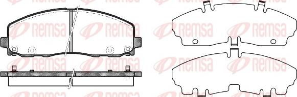 Remsa 1484.04 - Комплект спирачно феродо, дискови спирачки vvparts.bg