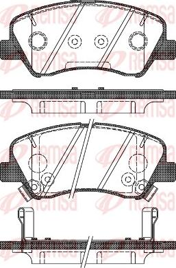 Remsa 1488.02 - Комплект спирачно феродо, дискови спирачки vvparts.bg