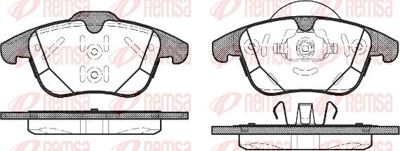 Remsa 1482.00 - Комплект спирачно феродо, дискови спирачки vvparts.bg