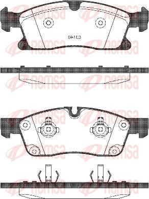 Remsa 1430.10 - Комплект спирачно феродо, дискови спирачки vvparts.bg