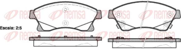 Remsa 1431.12 - Комплект спирачно феродо, дискови спирачки vvparts.bg