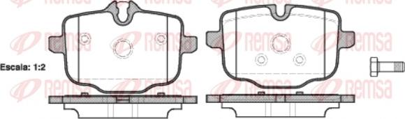 Remsa 1433.00 - Комплект спирачно феродо, дискови спирачки vvparts.bg