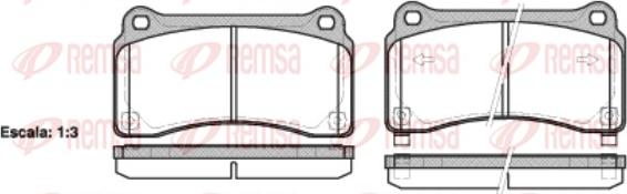 Remsa 1427.02 - Комплект спирачно феродо, дискови спирачки vvparts.bg