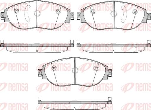 Remsa 1470.00 - Комплект спирачно феродо, дискови спирачки vvparts.bg