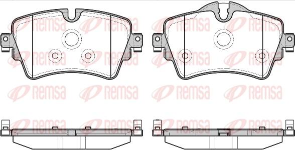 Remsa 1599.08 - Комплект спирачно феродо, дискови спирачки vvparts.bg