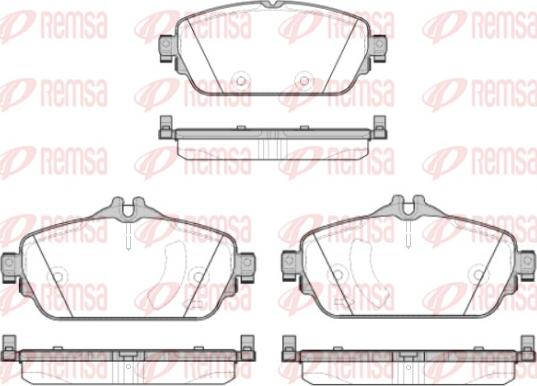 Remsa 1592.08 - Комплект спирачно феродо, дискови спирачки vvparts.bg