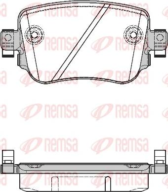 Remsa 1549.08 - Комплект спирачно феродо, дискови спирачки vvparts.bg