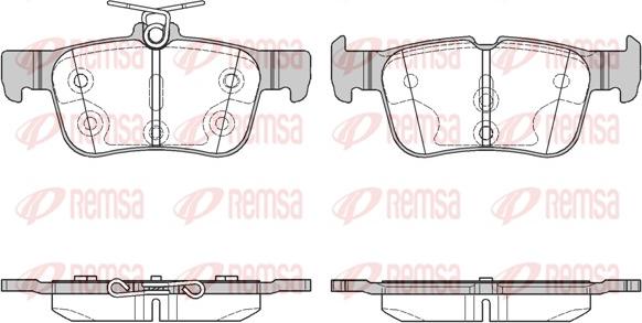 Remsa 1551.00 - Комплект спирачно феродо, дискови спирачки vvparts.bg