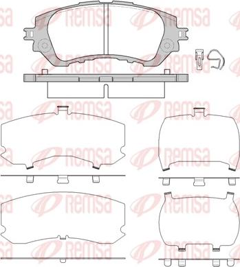 Remsa 1558.00 - Комплект спирачно феродо, дискови спирачки vvparts.bg