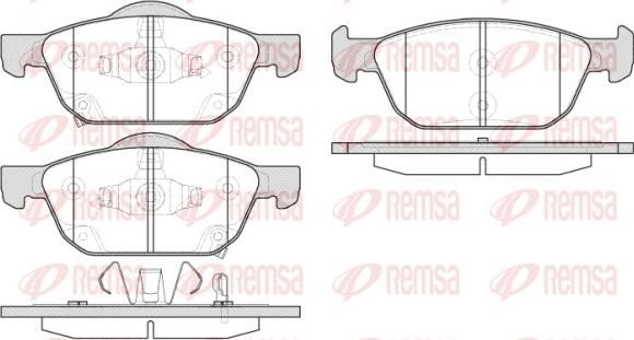 Remsa 1552.02 - Комплект спирачно феродо, дискови спирачки vvparts.bg