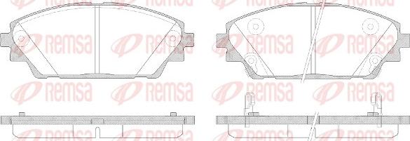 Remsa 1569.02 - Комплект спирачно феродо, дискови спирачки vvparts.bg