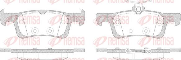 Remsa 1563.00 - Комплект спирачно феродо, дискови спирачки vvparts.bg