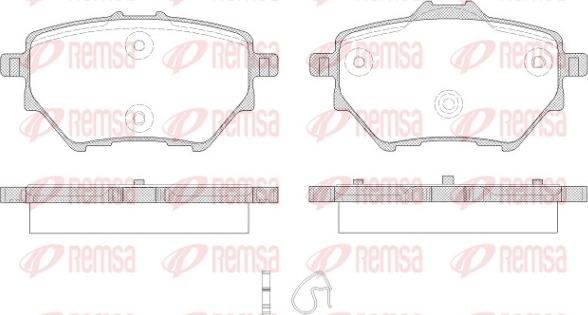 Remsa 1562.00 - Комплект спирачно феродо, дискови спирачки vvparts.bg