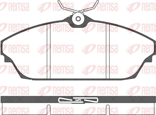 Remsa 1504.00 - Комплект спирачно феродо, дискови спирачки vvparts.bg