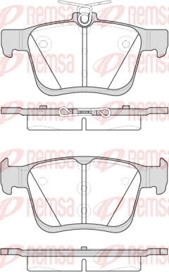 Remsa 1516.00 - Комплект спирачно феродо, дискови спирачки vvparts.bg