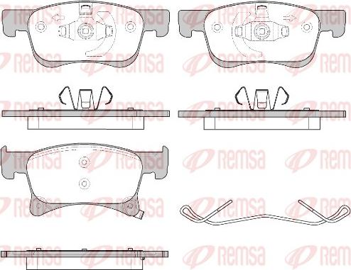 Remsa 1580.02 - Комплект спирачно феродо, дискови спирачки vvparts.bg