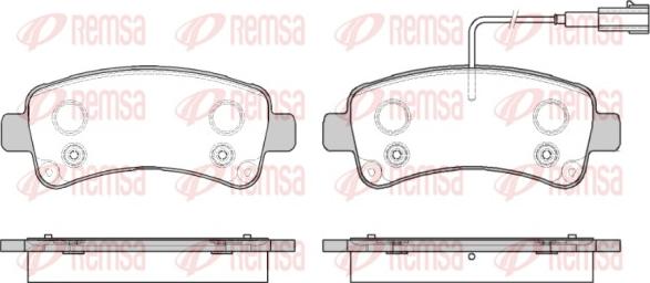 Remsa 1588.02 - Комплект спирачно феродо, дискови спирачки vvparts.bg