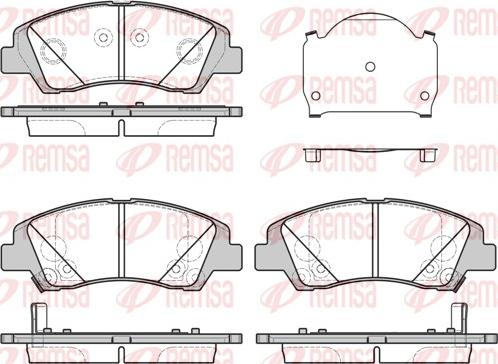 Remsa 1583.02 - Комплект спирачно феродо, дискови спирачки vvparts.bg