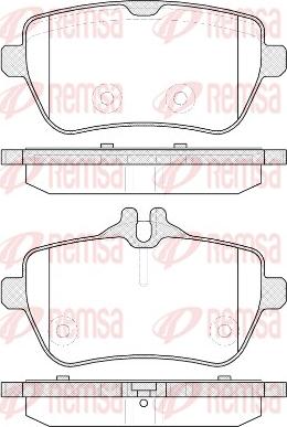 Remsa 1535.00 - Комплект спирачно феродо, дискови спирачки vvparts.bg