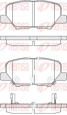 Remsa 1536.02 - Комплект спирачно феродо, дискови спирачки vvparts.bg