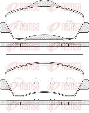 Remsa 1530.00 - Комплект спирачно феродо, дискови спирачки vvparts.bg