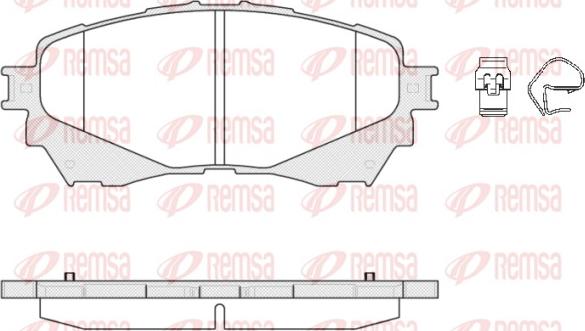 Remsa 1538.04 - Комплект спирачно феродо, дискови спирачки vvparts.bg