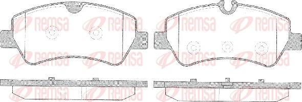 Remsa 1521.00 - Комплект спирачно феродо, дискови спирачки vvparts.bg