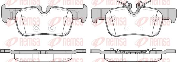 Remsa 1573.00 - Комплект спирачно феродо, дискови спирачки vvparts.bg