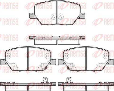 Remsa 1640.02 - Комплект спирачно феродо, дискови спирачки vvparts.bg