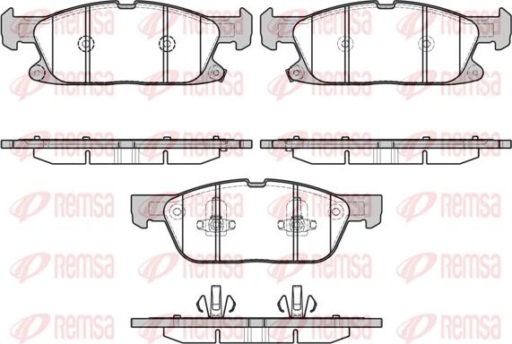 Remsa 1657.02 - Комплект спирачно феродо, дискови спирачки vvparts.bg