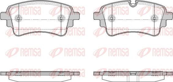 Remsa 1669.10 - Комплект спирачно феродо, дискови спирачки vvparts.bg