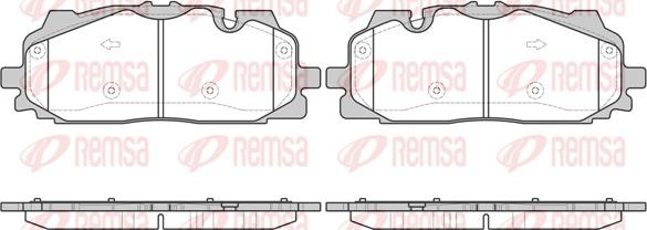 Remsa 1667.00 - Комплект спирачно феродо, дискови спирачки vvparts.bg