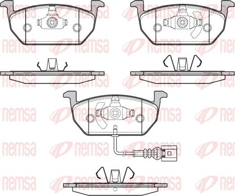 Remsa 1601.01 - Комплект спирачно феродо, дискови спирачки vvparts.bg