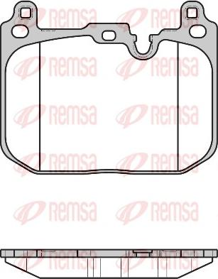 Remsa 1680.00 - Комплект спирачно феродо, дискови спирачки vvparts.bg