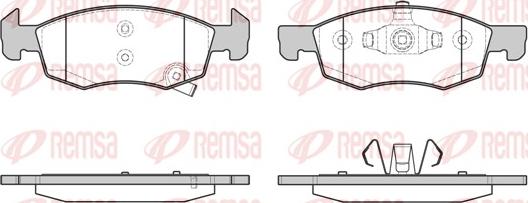 Remsa 1634.02 - Комплект спирачно феродо, дискови спирачки vvparts.bg