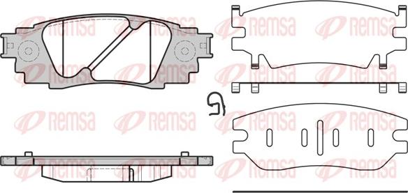 Remsa 1636.10 - Комплект спирачно феродо, дискови спирачки vvparts.bg